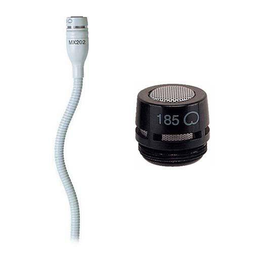 Kit Microfone Mx202 W/n Branco Shure + Capsula R185w Preta Shure