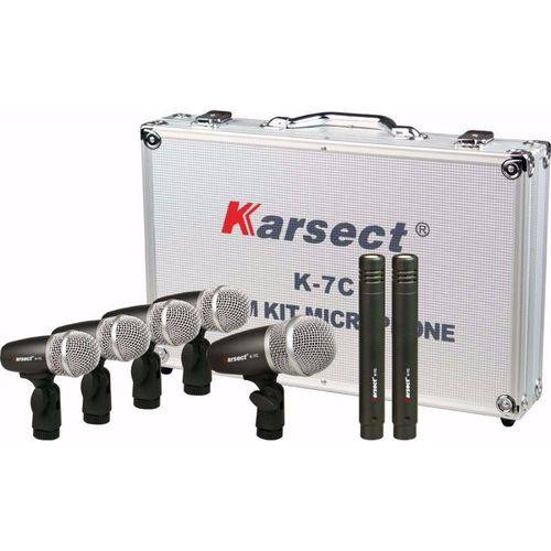 Kit Microfone para Bateria 7 Peças Karsect K 7C