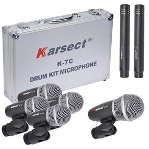 Kit Microfone para Bateria Instrumentos K7C Karsect + Case