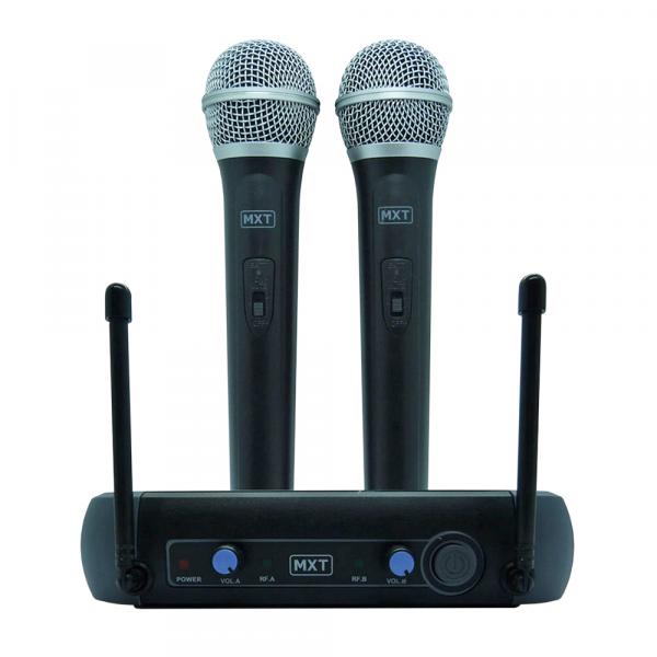 Kit Microfone Sem Fio Duplo e Receptor UHF202 - MXT