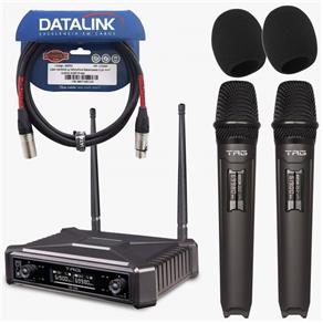 Kit Microfone Tagima TMJ 500 Sem Fio + Cabo Xlr Datalink - Bi-Volt