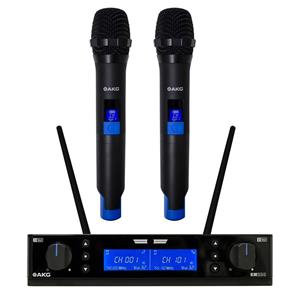 Kit Microfone Wireless Profissional KM200 - Receptor SR200 - Transmissor HT200 AKG Preto
