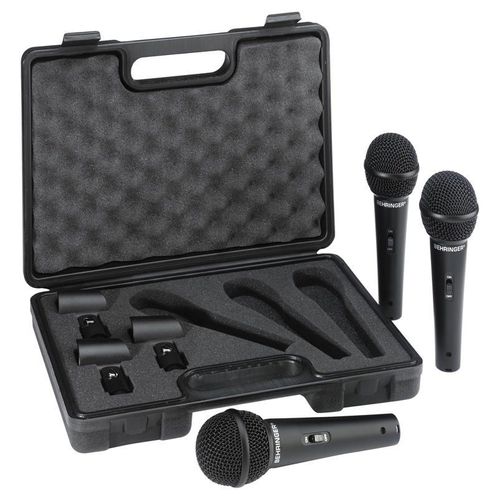 Kit 3 Microfones com Fio Behringer Xm1800s Dinâmicos