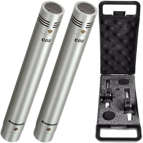 Kit 2 Microfones Condensador com Case C02 Samson Free