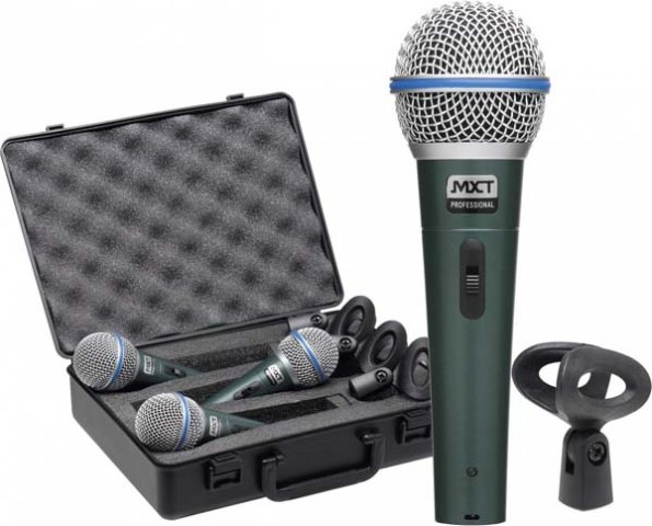 Kit 3 Microfones Profissionais Mxt BT-58A