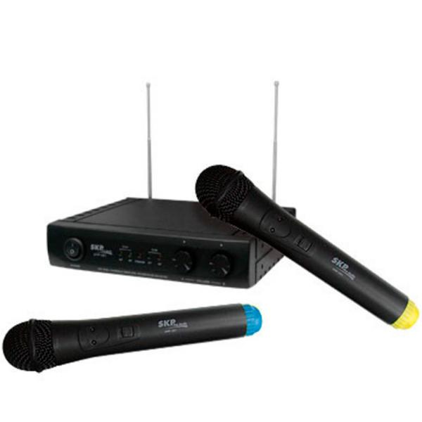 Kit 2 Microfones Sem Fio Uhf261 Preto - Skp