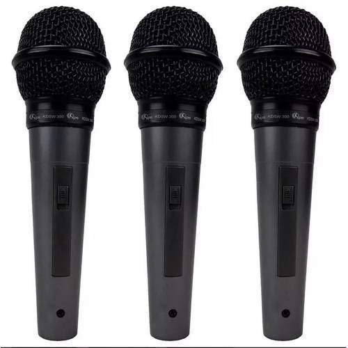 Kit Microfones Unidirecionais Kadosh Kds-300 3 Pçs