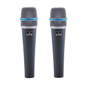 Kit 2 Microfones Waldman Bt570 2p Broadcast com Fio Bag e Cachimbo