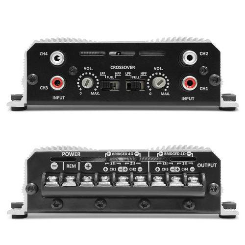 Kit Módulo Amplificador Taramps TS400 400W 2 Ohms + 2 Cabos Rca Duplos Preto