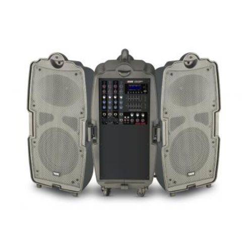 Kit Novik Street Sound V 320W, 2 Caixas de Som + Mixer C/ 4 Canais + 1 Microfone + Controle Remoto -