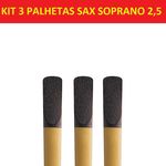 Kit 3 Palheta Sax Soprano 2,5 RRP05SSX250 - Plasticover #T1