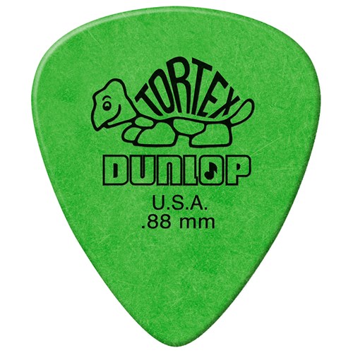 Kit Palhetas Dunlop Tortex 0.88mm Verde C/ 12 Unidades