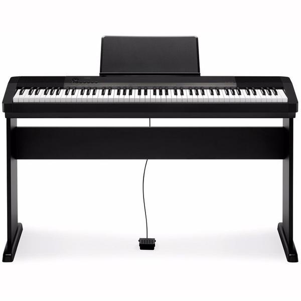 Kit Piano Casio CDP135 Digital 88 Teclado BK Preto com Estante CS44