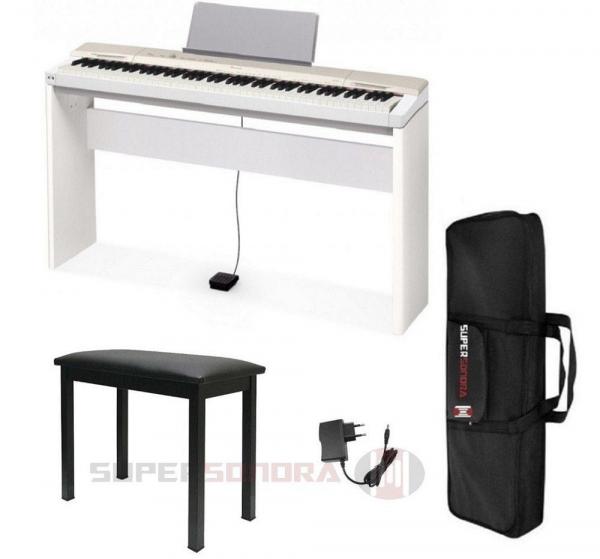 Kit Piano CASIO Privia PX-160GD 88 Teclas + Estante CS-67we + Banqueta BP-20C + Bag + Pedal + Fonte