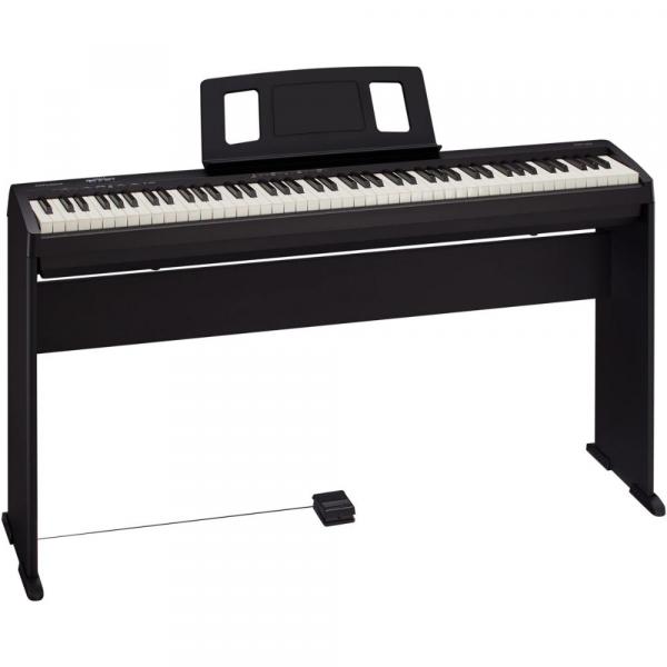 Kit Piano Digital 88 Teclas Fp-10-Bk + Estante Kscfp10-Bk - Roland