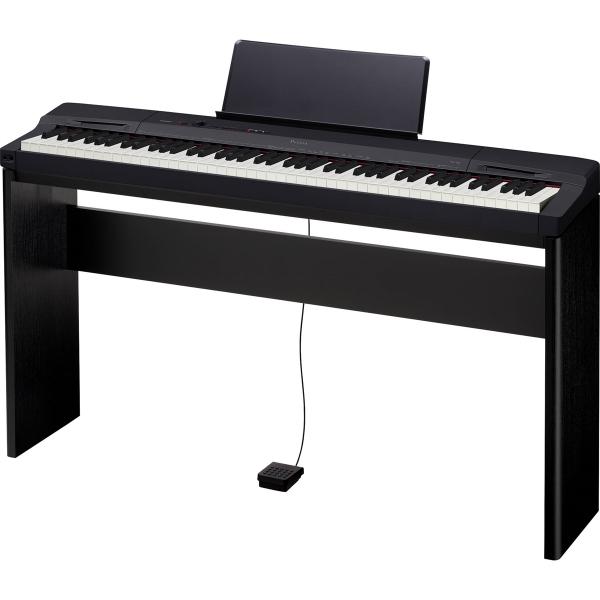 Kit Piano Digital 88 Teclas Px160 Bk Preto Casio com Estante + Pedal Sp3