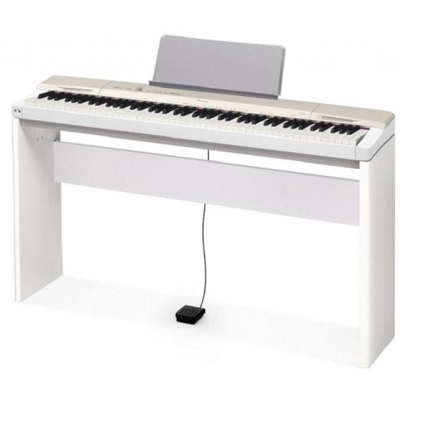 Kit Piano Digital CASIO Privia PX-160GD Dourado - 88 Teclas + Estante Piano CS-67we + Pedal + Fonte