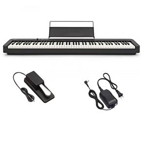 Kit Piano Digital Casio Stage CDP-S100 Preto com Fonte e Pedal Sustain - Bi-Volt