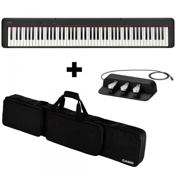 KIT Piano Digital CDP-S150 BK Preto + Bag + Pedal Triplo - Casio