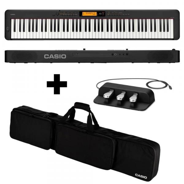 KIT Piano Digital CDP-S350 BK + Bag + Pedal Triplo - Casio