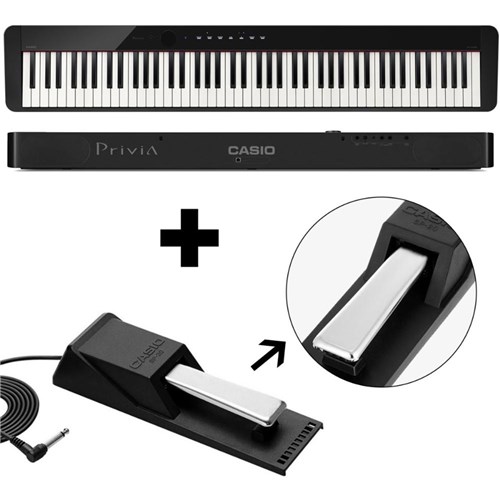 Kit Piano Digital Privia Px-S1000 Bk + Pedal Sustain - Casio