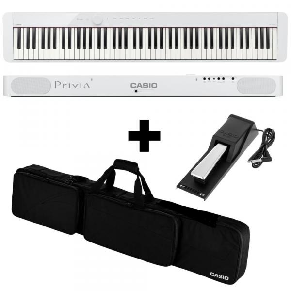 KIT Piano Digital Privia PX-S1000 WE + BAG + Pedal Sustain - Casio