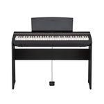 Kit Piano Digital Yamaha P121b Preto - 73 Teclas + Estante L121b + Pedal + Fonte + Suporte Partitura