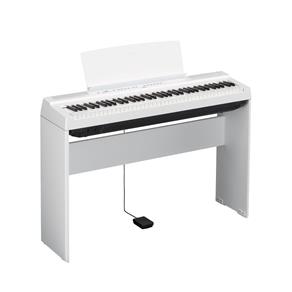 Kit Piano Digital Yamaha P121WH Branco - 73 Teclas - 192 Polifonias + Estante para Piano L121WH + Pedal + Fonte PA 150 + Suporte para Partitura