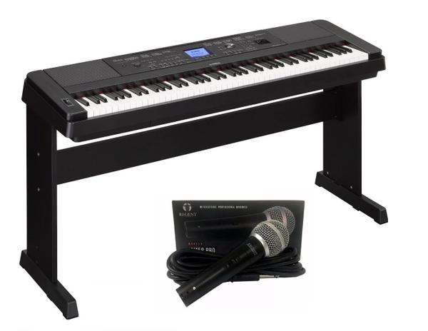Kit Piano Yamaha DGX660 + Microfone Regent SM58 Pro