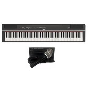 Kit Piano Yamaha P125B + Microfone Regent SM58 Pro