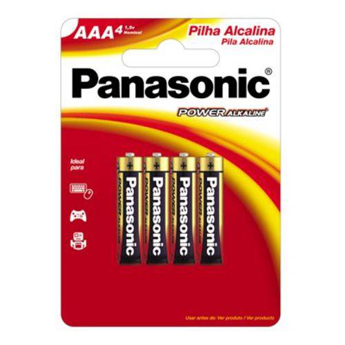 Kit Pilha Panasonic Alcalina Palito Aaa - com 4 Unidades