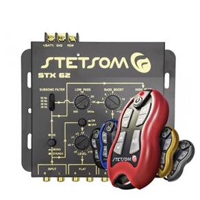 Kit Stetsom: Crossover Profissional STX62 6 Canais Mono + Controle Longa Distancia SX1 200 Metros com Cordão e Capa Silicone - Controle SX1 - Amarelo