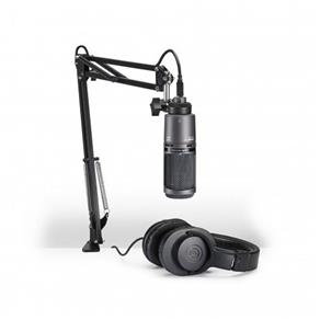 Kit Streaming e Podcasting Audio-Technica AT2020USB+PK