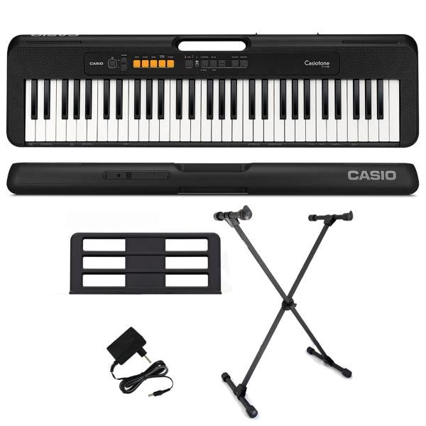 Kit Teclado Casio Tone CT-S100 Musical 61 Teclas com Suporte