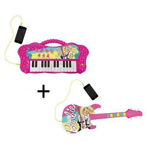 Kit Teclado e Guitarra da Barbie com Funçao MP3 Player FUN
