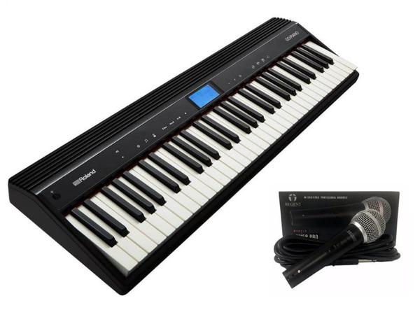 Kit Teclado Roland Go Piano GO61P + Microfone Regent SM58