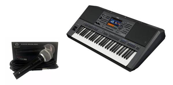Kit Teclado Yamaha PSR-SX700 + Microfone Regent SM58 Pro