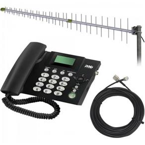 Kit Telefone Celular Fixo PROKS-50100 + Antena PQAG-4015 + Cabo