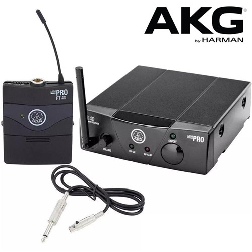 Kit Transmissor + Receptor Wireless Sem Fio para Instrumento Wms40 Mini Instrumento Set Us25b - Akg