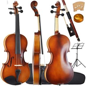 Kit Violino 4/4 Tradicional Vintage Sverve Ronsani com Estojo + Estante