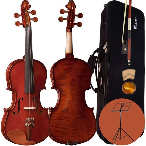 Kit Violino 3/4 Envernizado Ve431 Eagle com Estante
