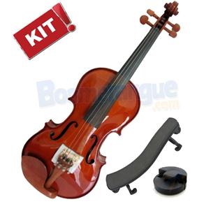 Kit Violino com Estojo Extra Luxo 4/4 VE441 EAGLE + Espaleira + Surdina