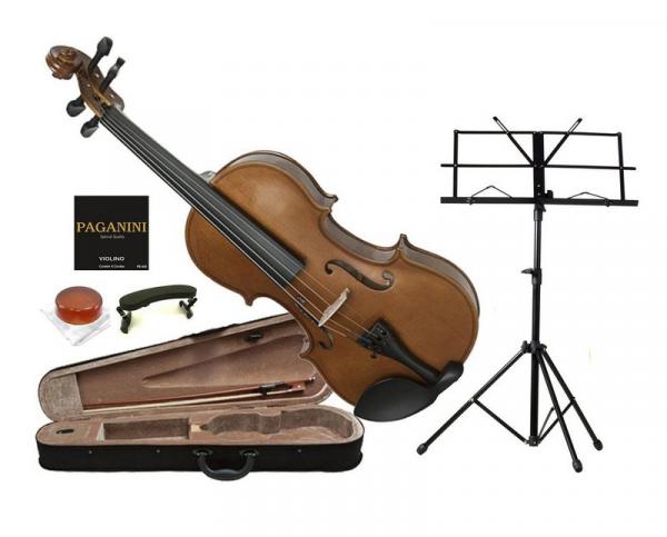 Kit Violino Dominante 4/4 Partitura Case Afinador Corda Breu