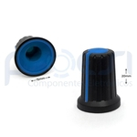 Knob 15X20 para Potenciômetro Eixo Estriado - Azul
