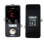 Kokko Mini Pedal Tuner Dispositivo Guitarra Guitarra baixa do violino Ukelele Instrumentos amarrados Tuner Effect Gostar
