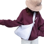 Lady Único Shoulder Bag bowknot plissadas Strap simples cor sólida Nylon Travel Bag