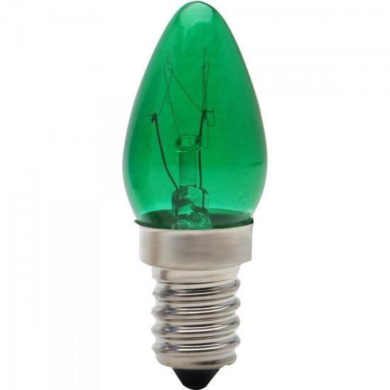 Lampada Chupetinha 7W/127V C24/E14 Verde - Brasfort