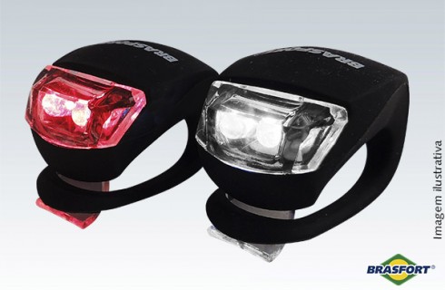 Lanterna LED para Bicicleta com 2 Unidades 7864 - Brasfort