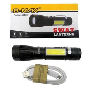 Lanterna LED Tática Recarregável Swat BMax 8433