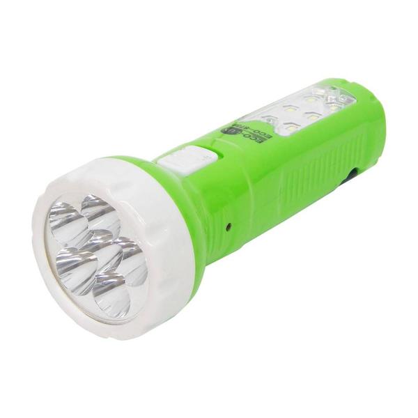Lanterna Recarregável Eco-Lux 8739 Verde - 12 Leds